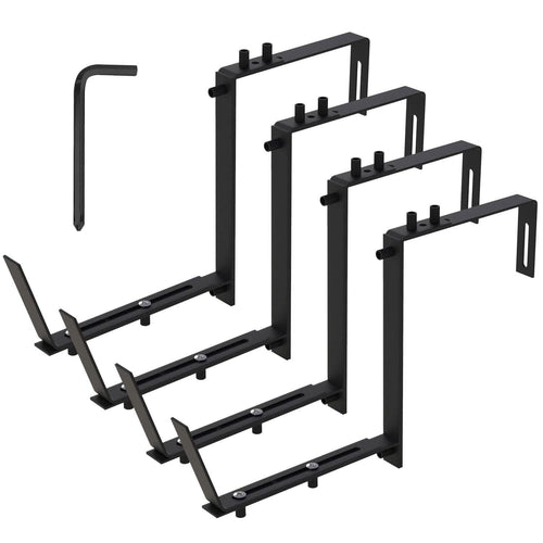 4-Piece: Adjustable Planter Box Brackets