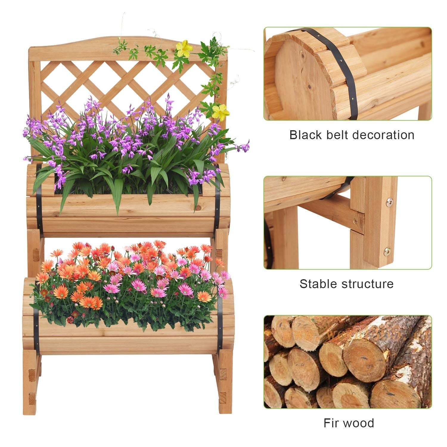 PPL Outdoor Planter Raised Garden Bed - Planter Boxes Outdoor, Herb Garden Planter Outdoor, Planters for Outdoor Plants
