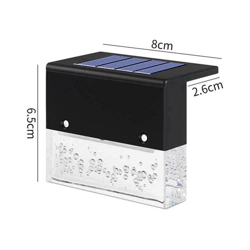 LED Solar Fence Light Outdoor Courtyard Home Garden Decoration Light RGB Waterproof Plywood Lights Decorative Table Lamp Cute Study Lamps for Bedroom Décor